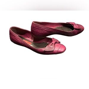 Carolina Herrera leather ballerina flats -Aubergine/Dark Purple - Size: EU 38
